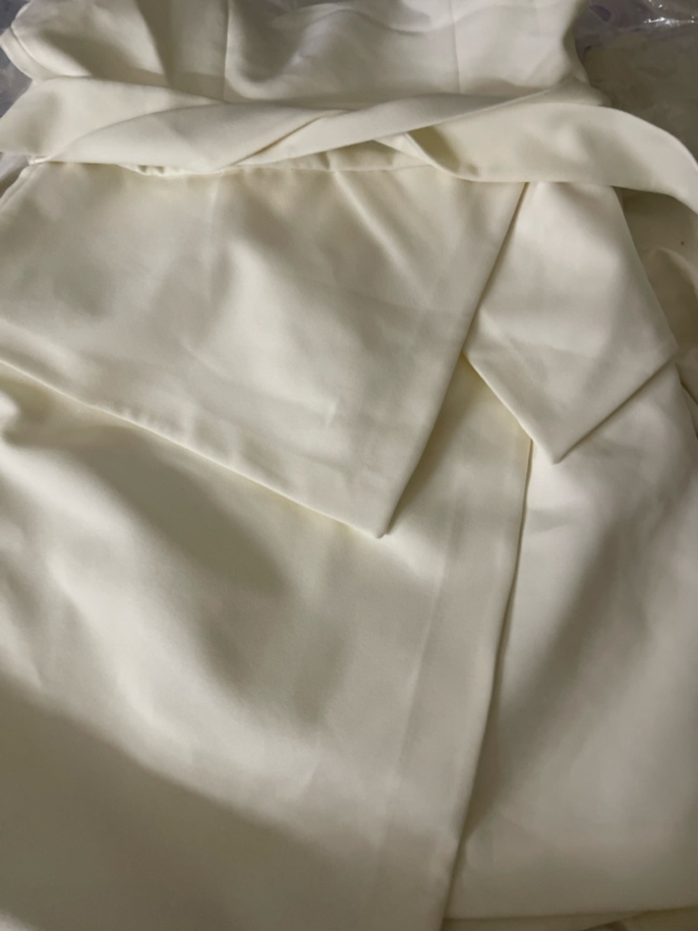 Forever New White One Shoulder Peplum Mini Dress Size 6 - Picture 7 of 7